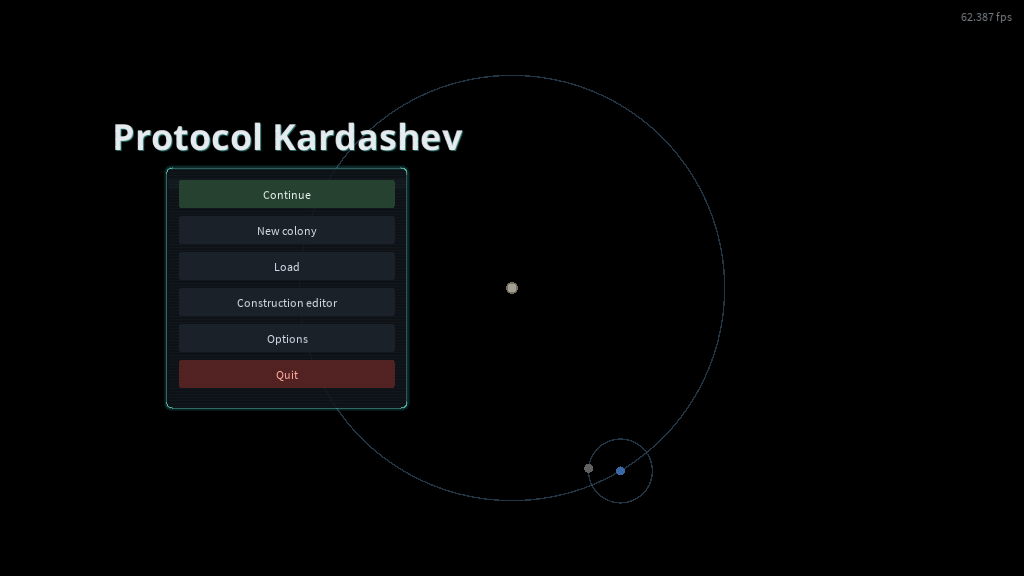 Protocol Kardashev main menu